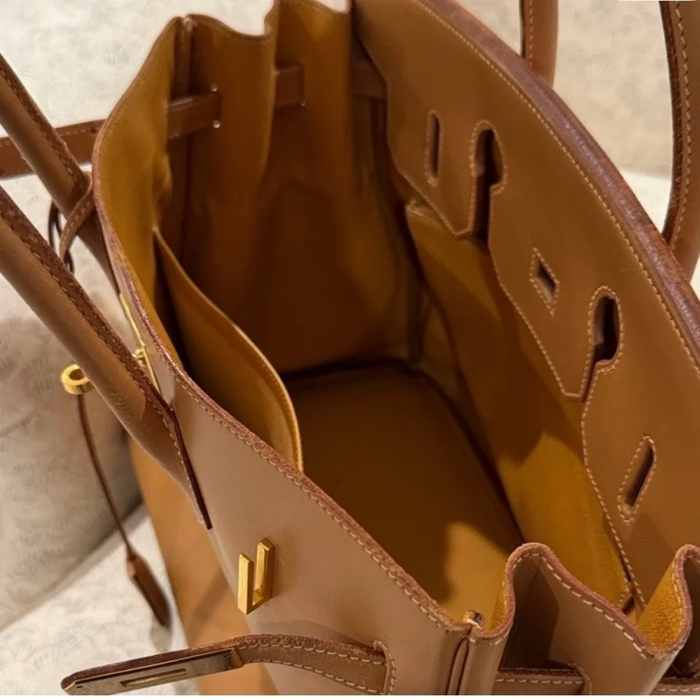 Authentic Hermes Golden Tan Birkin Tote - Posh Authenticated - Picture 3 of 7